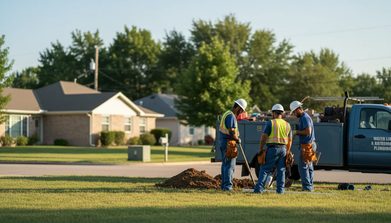 Residential water line and bathroom plumbing service in Singer, LA
